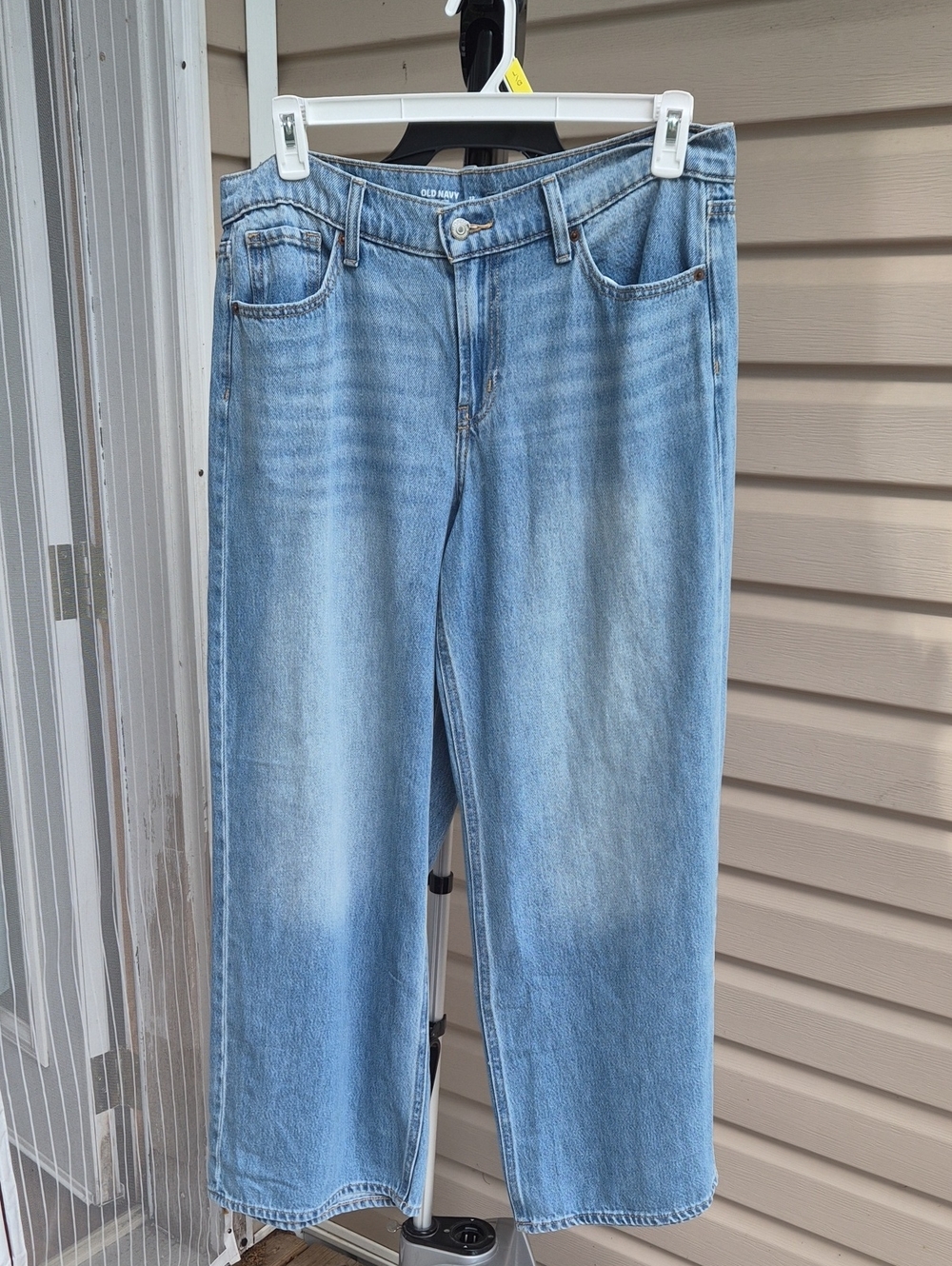 Old Navy Women Light Wash Baggy Wide Leg Jeans